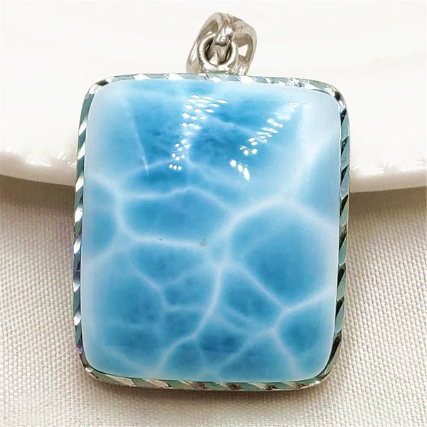 Blue Larimar Pendant-ToShay.org