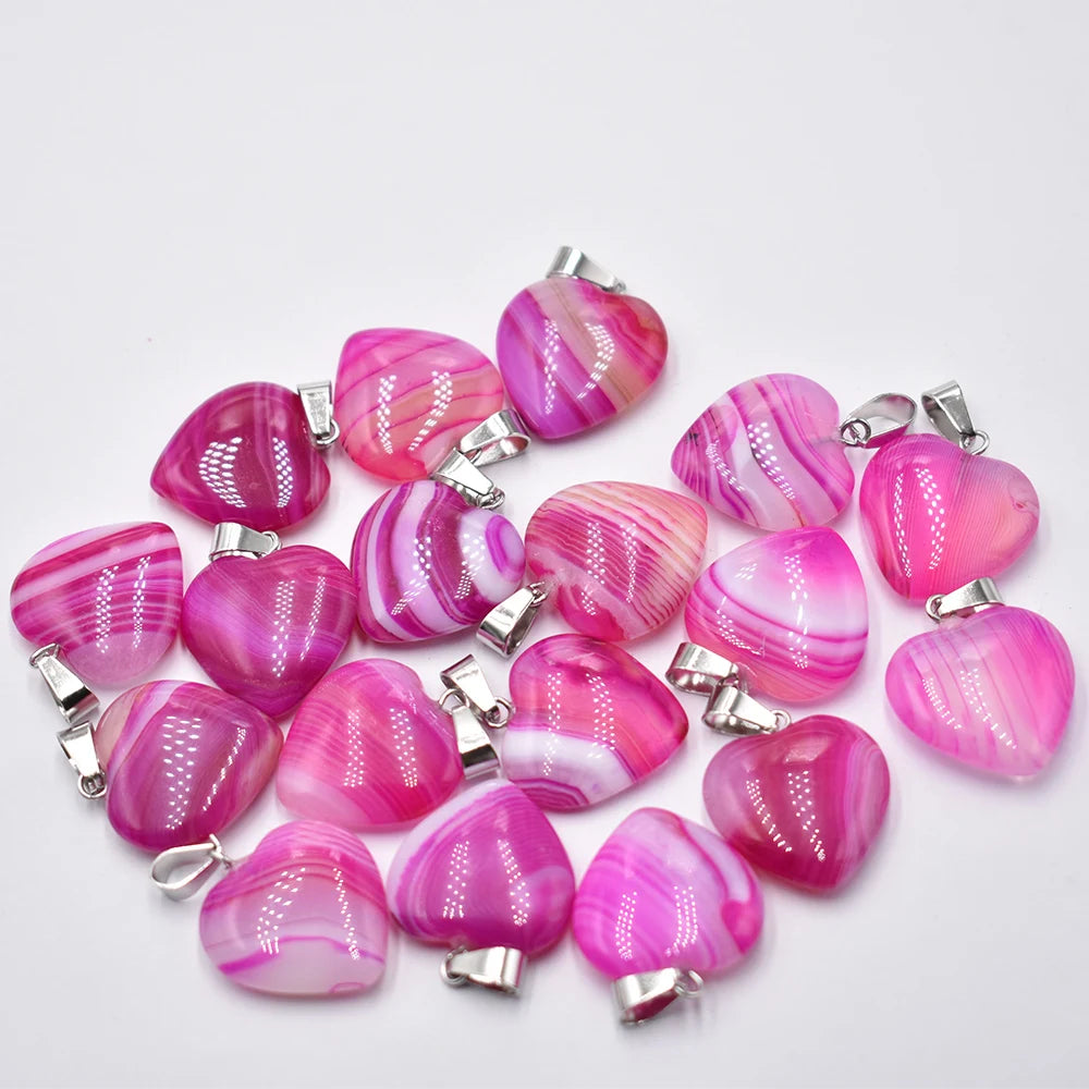 Mixed Crystal Heart Pendants-ToShay.org