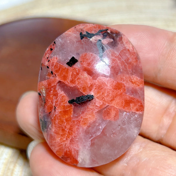 Pink Rhodonite Palm Stone-ToShay.org