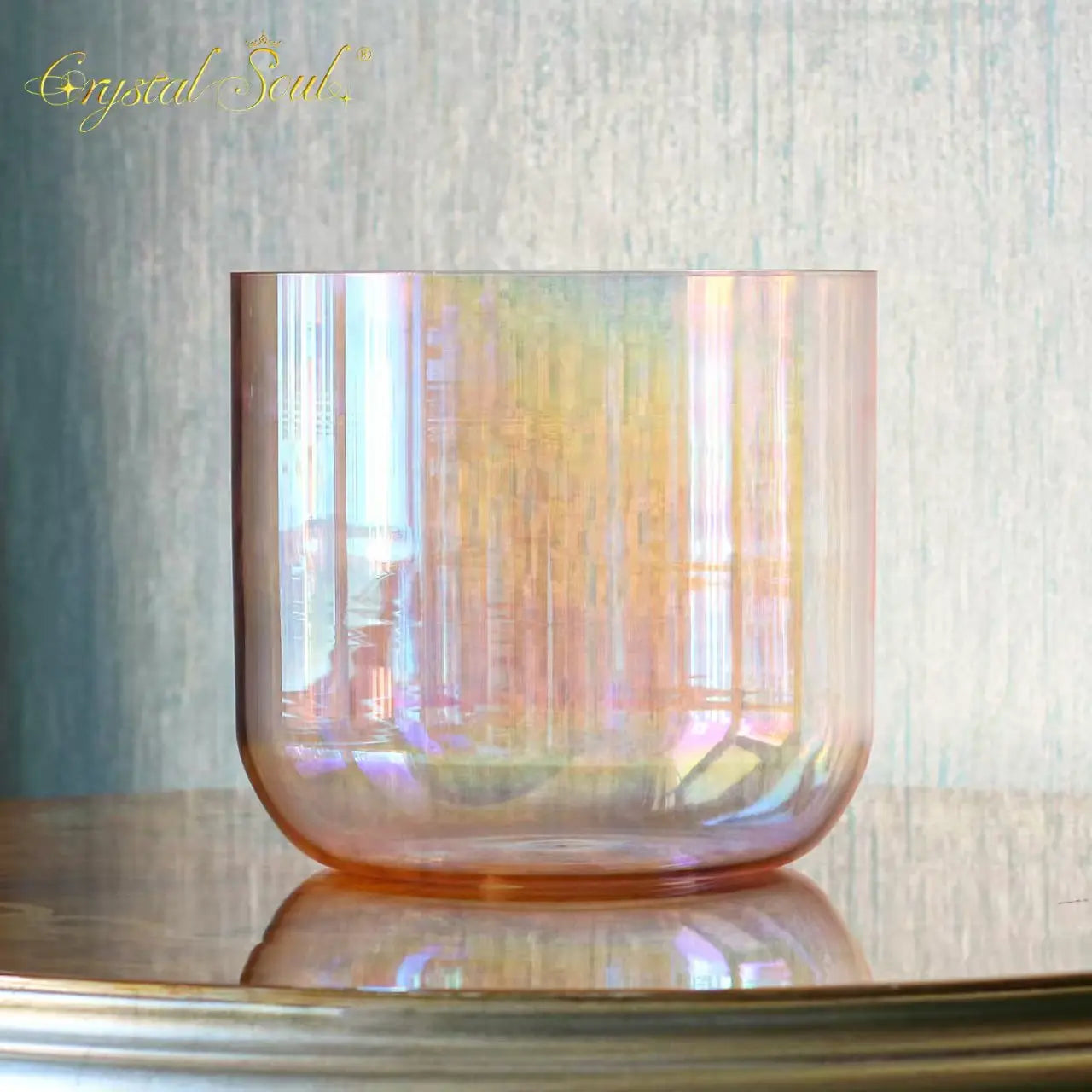 Yellow Aurora Crystal Singing Bowl-ToShay.org