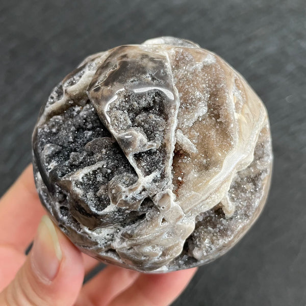 Purple Sphalerite Geode Ball-ToShay.org
