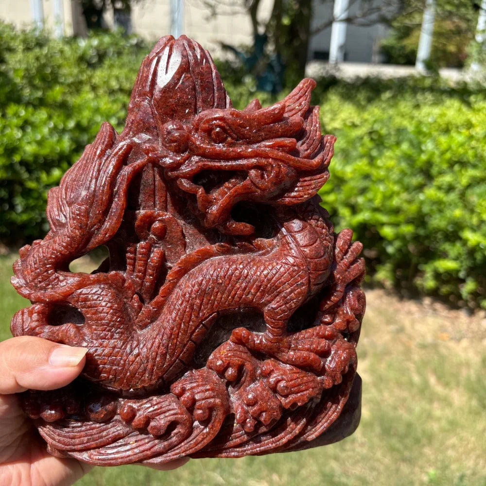 Red Strawberry Quartz Dragon-ToShay.org