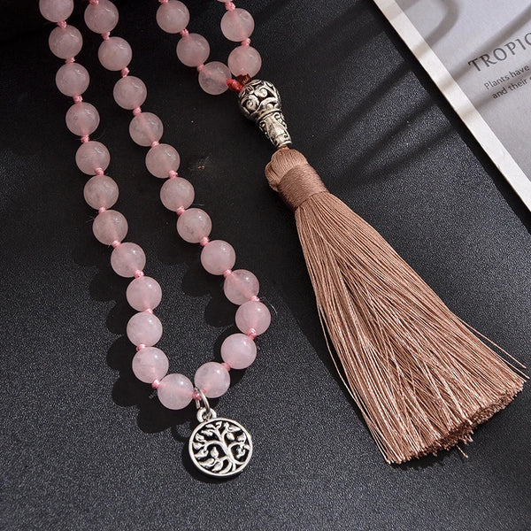 Pink Rose Quartz Necklace-ToShay.org