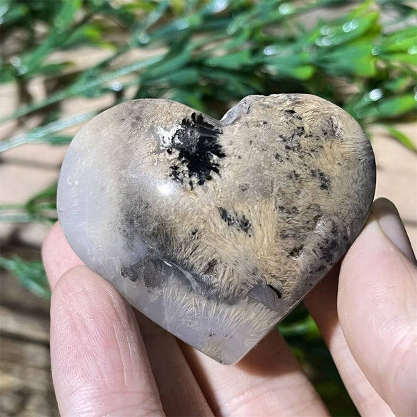 Yellow Hair Agate Heart-ToShay.org