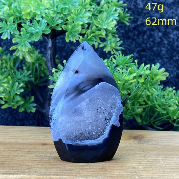 Black Agate Geode Torch-ToShay.org