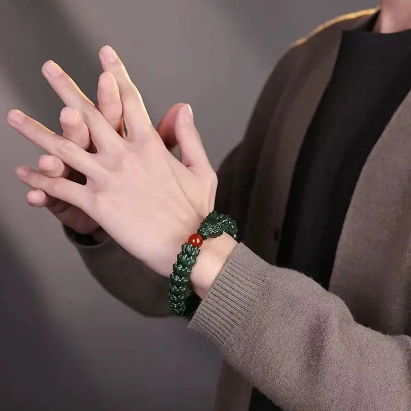 Green Jade Dragon Bracelet-ToShay.org