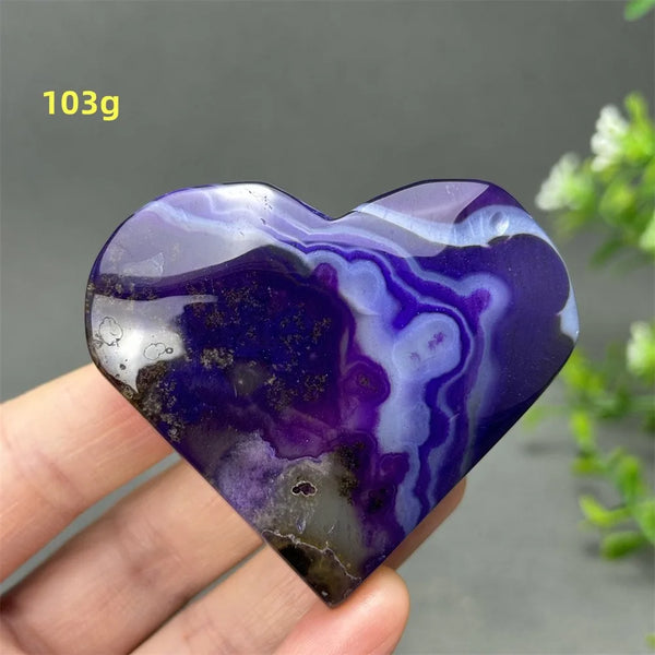 Purple Agate Heart-ToShay.org