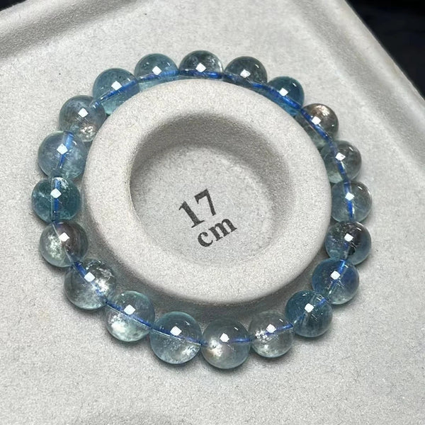 Blue Aquamarine Bead Bracelet-ToShay.org
