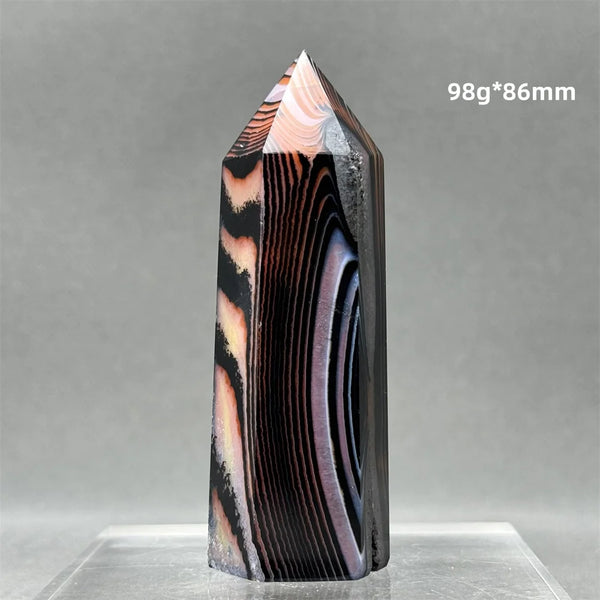Black Red Striped Agate Wand-ToShay.org