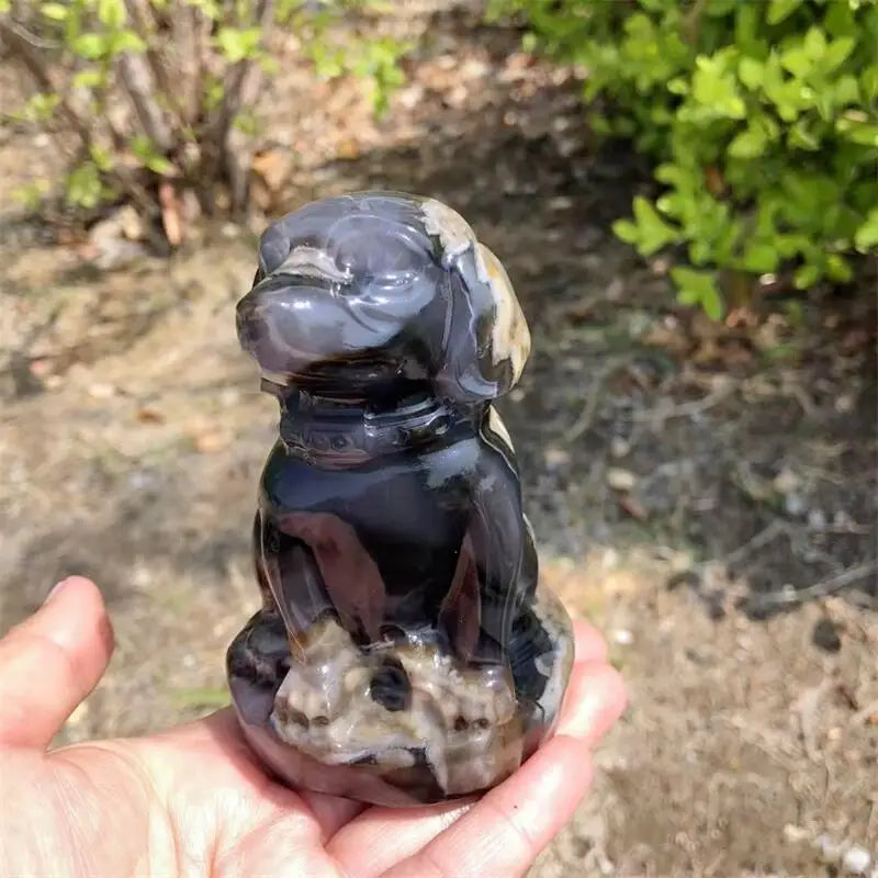 Grey Volcanic Agate Dog-ToShay.org