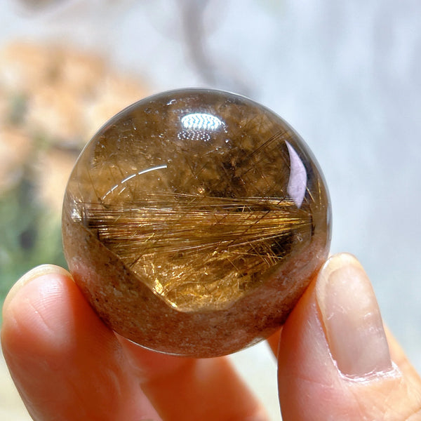 Gold Rutilated Crystal Ball-ToShay.org