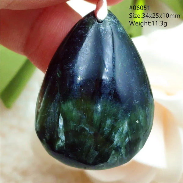 Green Seraphinite Pendant-ToShay.org
