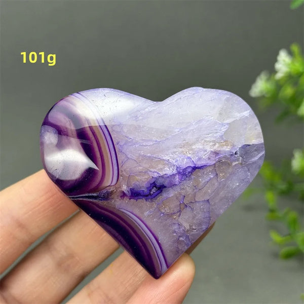 Purple Agate Heart-ToShay.org