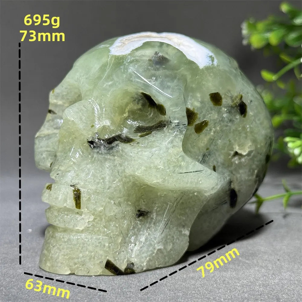 Green Grape Agate Skull-ToShay.org