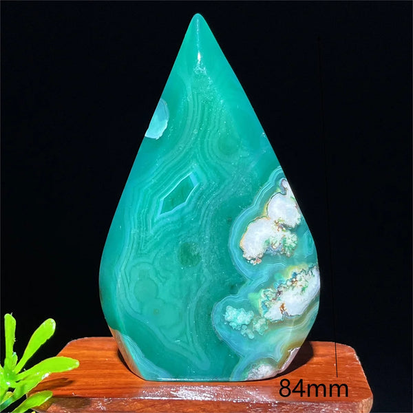 Green Flower Agate Flame-ToShay.org
