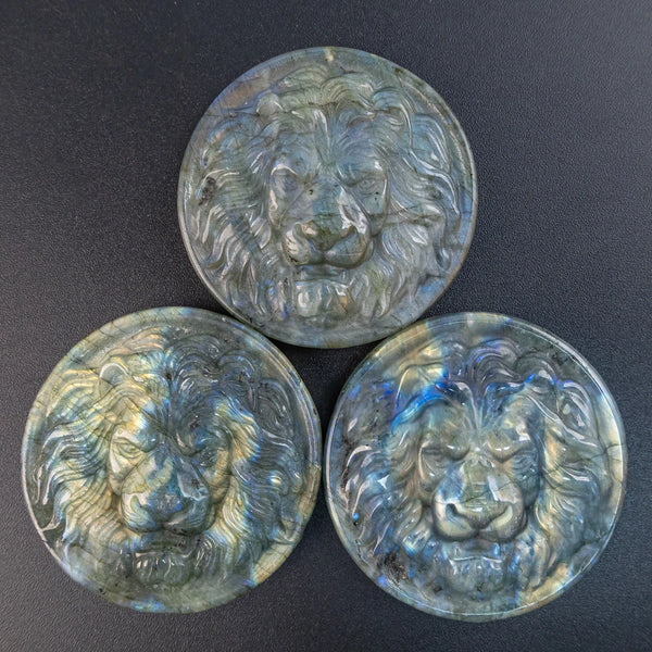 Blue Labradorite Lion Plate-ToShay.org