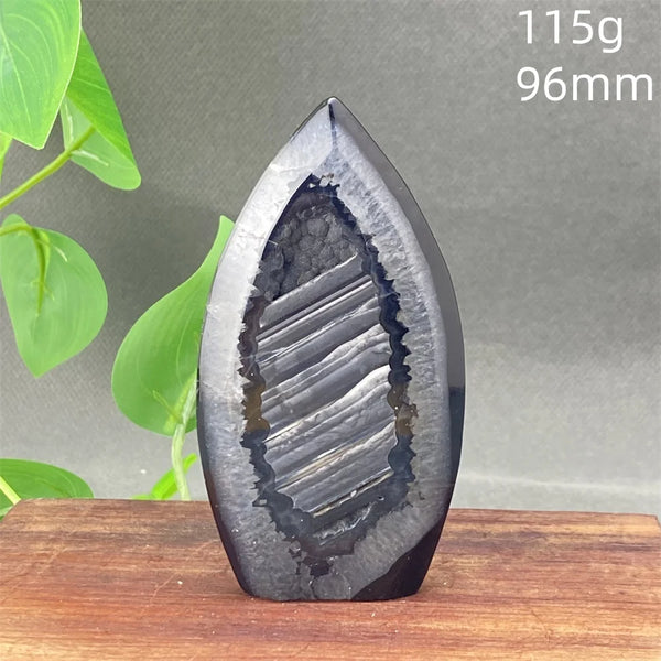 Black Agate Geode Flame-ToShay.org