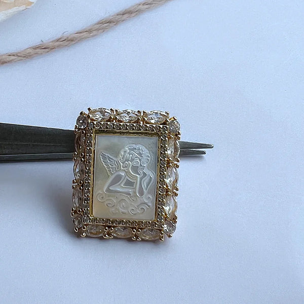 White Pearl Shell Pendant-ToShay.org