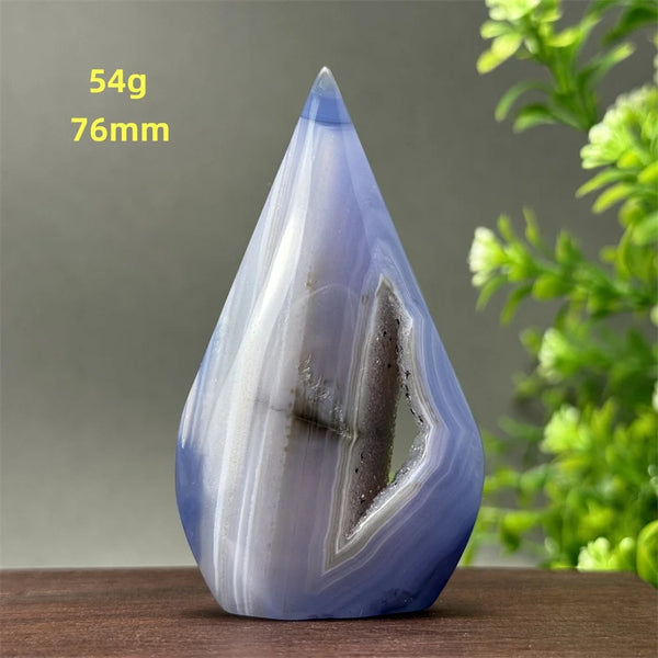 Blue Agate Geode Torch-ToShay.org