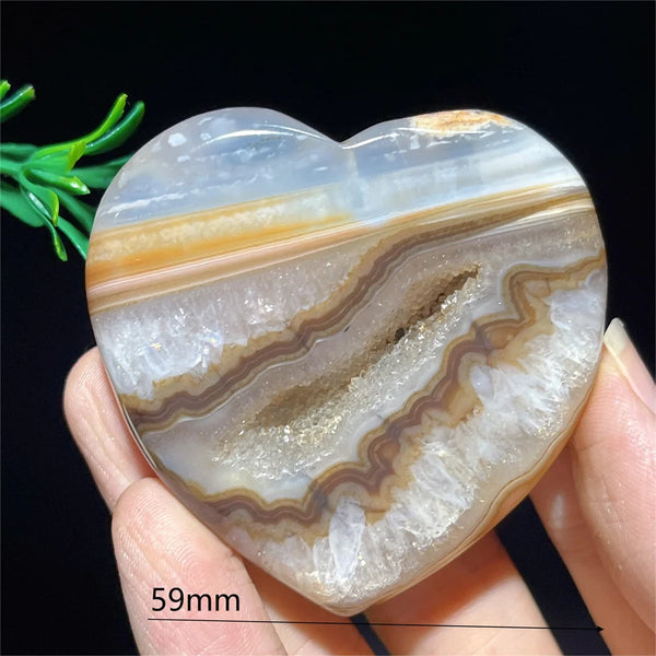 Orange Carnelian Druzy Agate Heart-ToShay.org