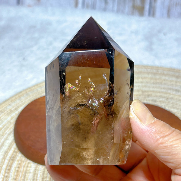 Smokey Rainbow Quartz Point-ToShay.org