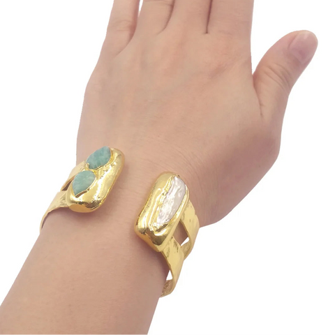 Gold Cuff Bangle-ToShay.org