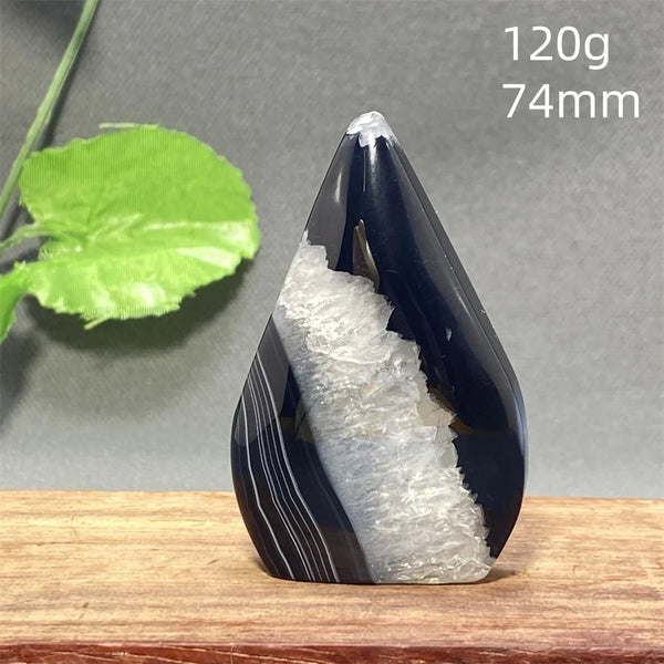 Black Striped Agate Flame-ToShay.org