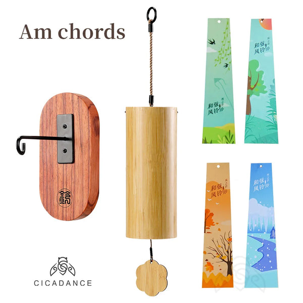 Bamboo Chord Wind Chimes-ToShay.org
