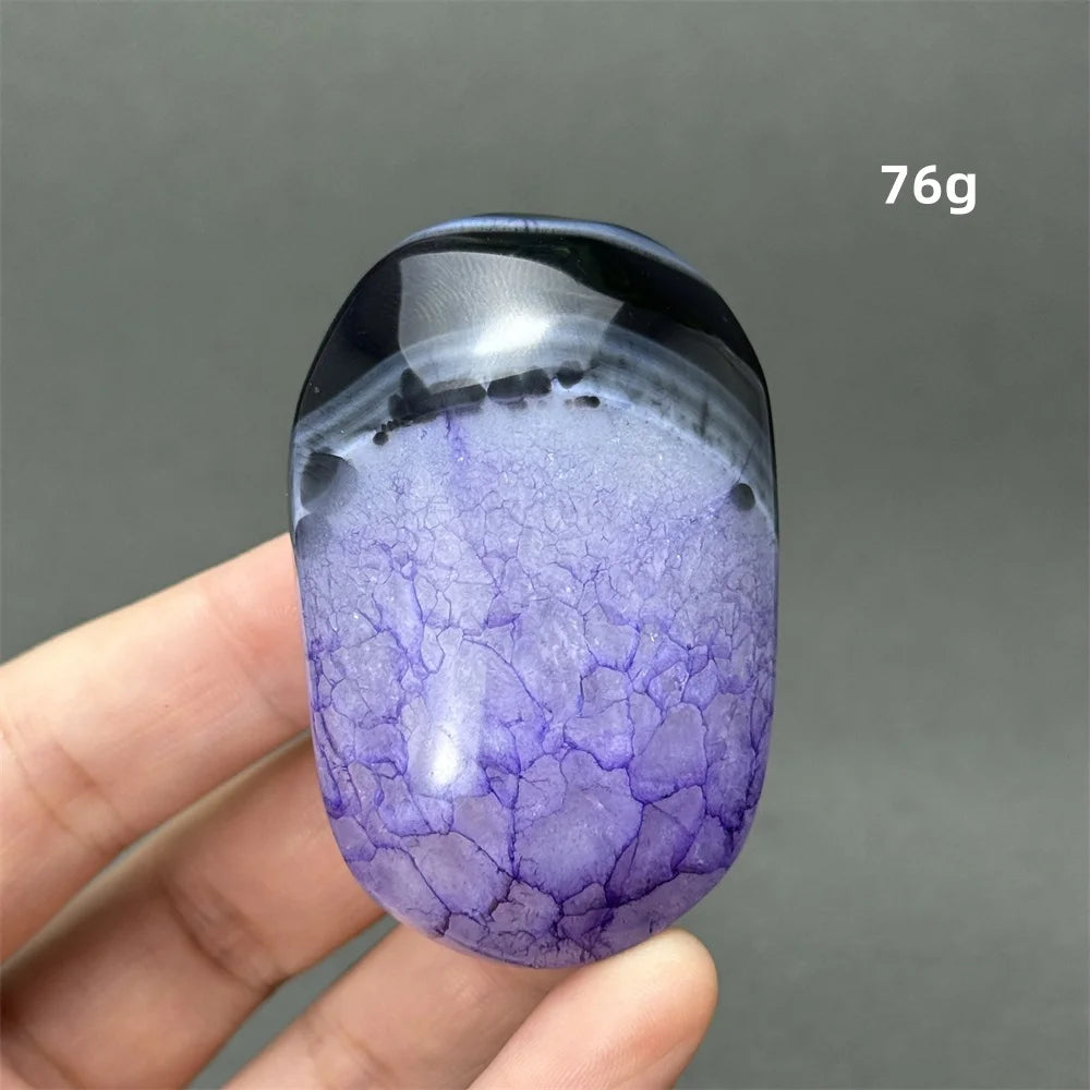 Purple Agate Palm Stone-ToShay.org