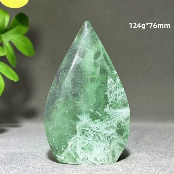 Green Feather Fluorite Torch-ToShay.org