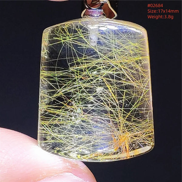 Gold Rutilated Quartz Pendant-ToShay.org