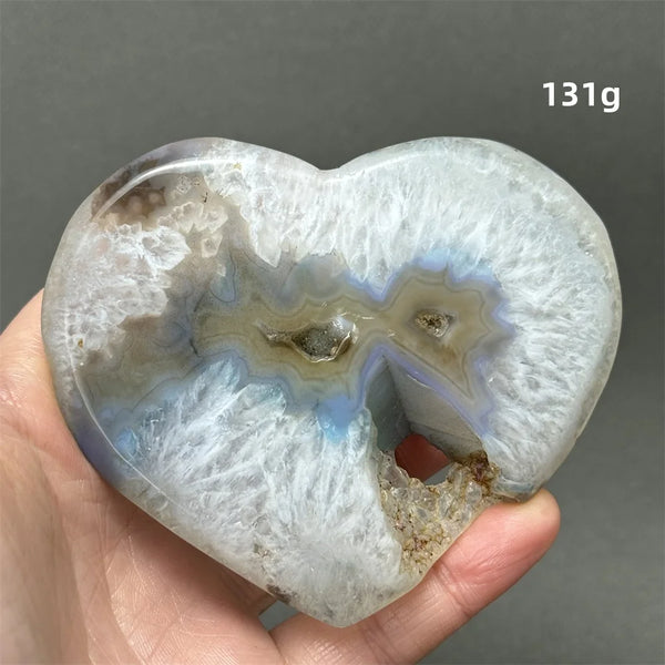 Blue Agate Geode Heart-ToShay.org