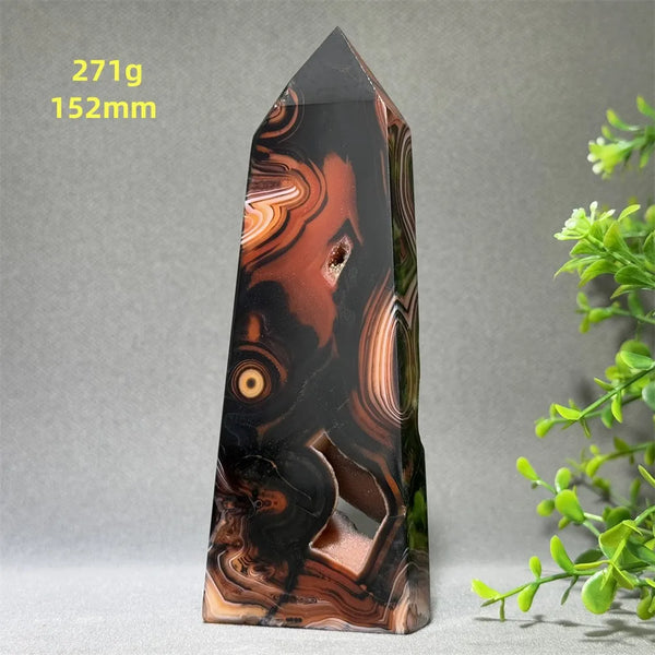 Black Red Striped Agate Obelisk-ToShay.org