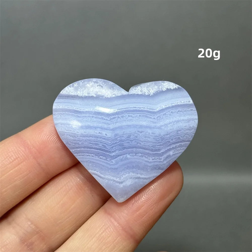 Blue Lace Crystal Heart-ToShay.org