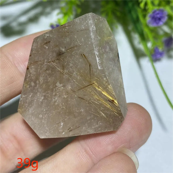 Gold Rutilated Hair Crystal-ToShay.org