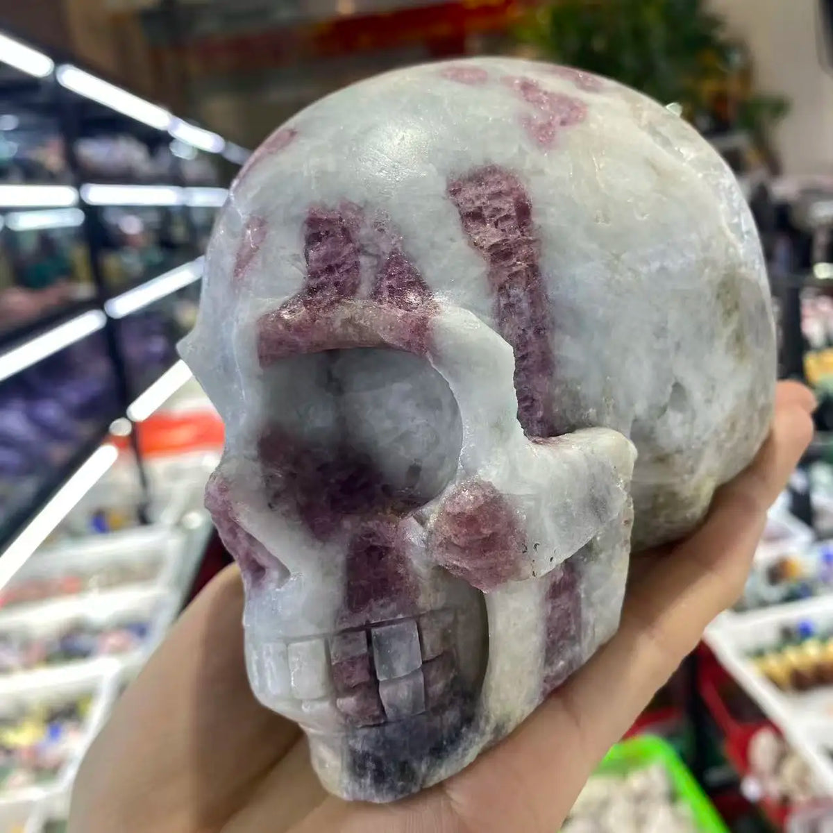 Pink Tourmaline Skull-ToShay.org