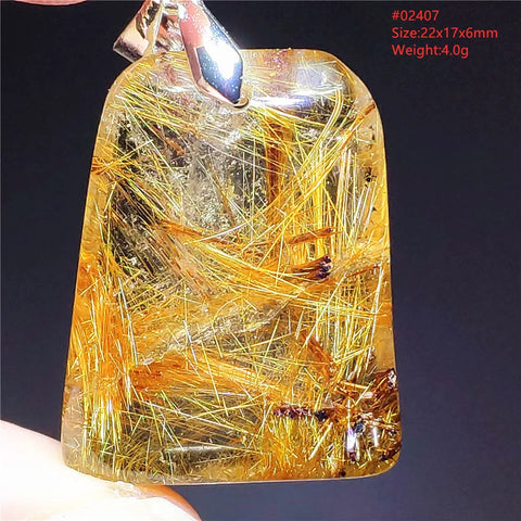 Gold Rutilated Quartz Pendant-ToShay.org