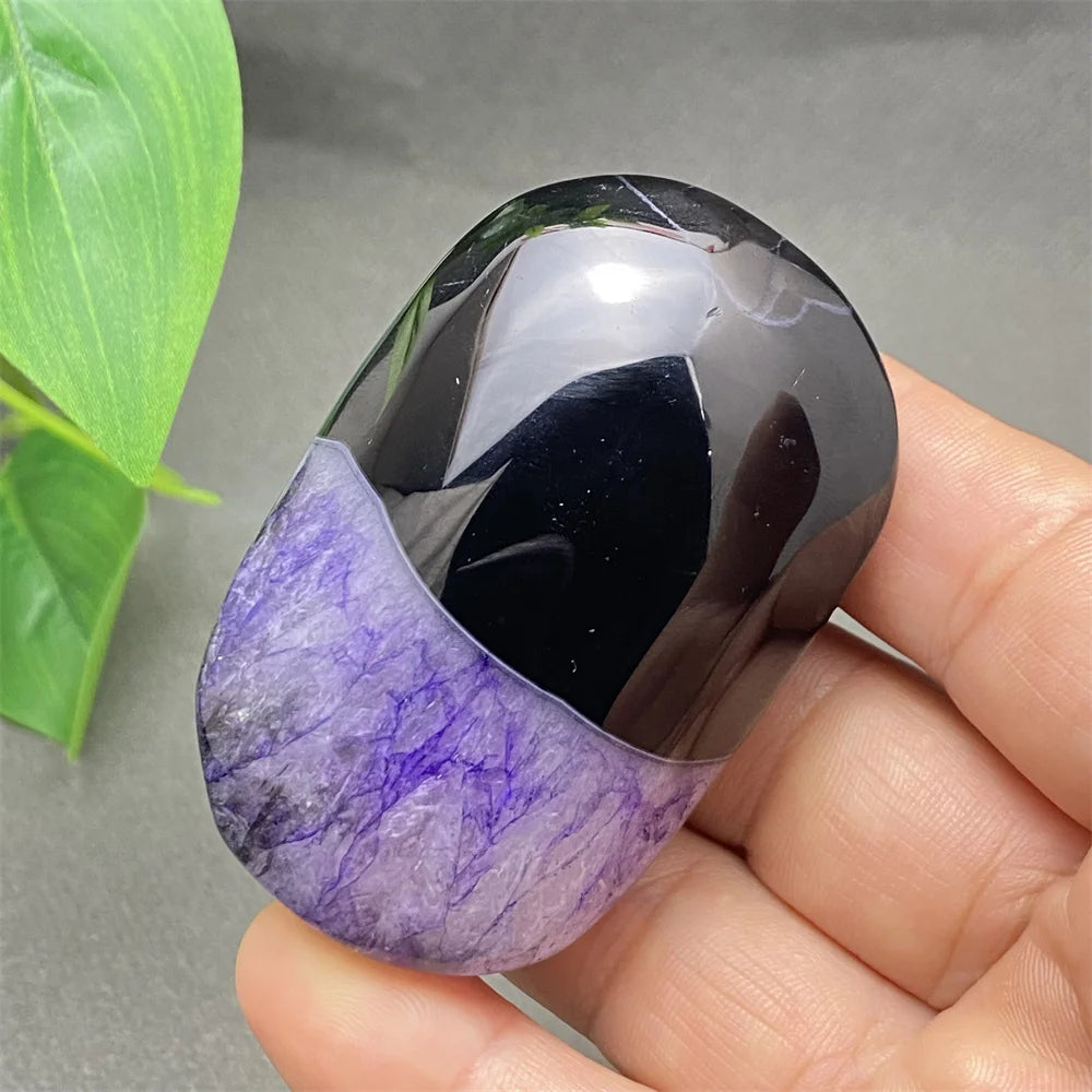 Purple Agate Palm Stones-ToShay.org