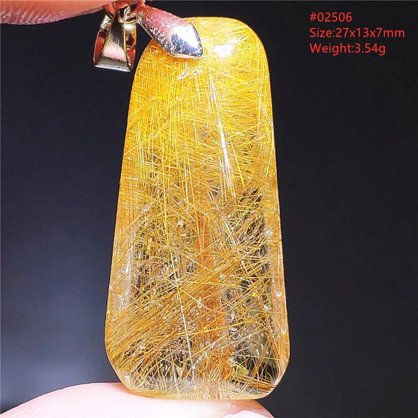 Gold Rutilated Quartz Pendant-ToShay.org