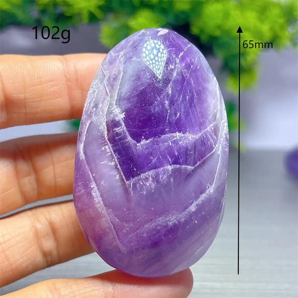 Purple Amethyst Palm Stone-ToShay.org