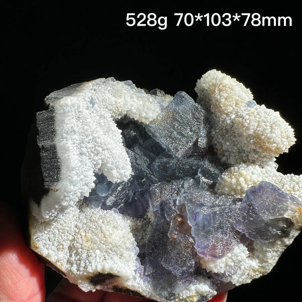 Blue Fluorite Mineral Crystal-ToShay.org