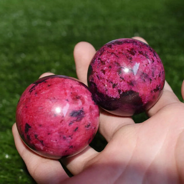 Pink Peach Blossom Jade Ball-ToShay.org