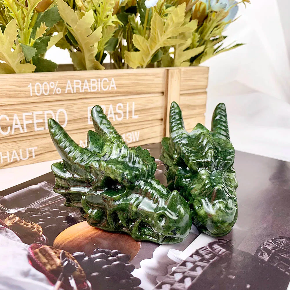 Green Jade Dragon Head-ToShay.org