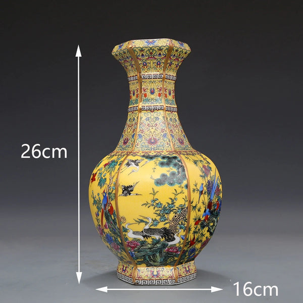 Yellow Garden Ceramic Vase-ToShay.org