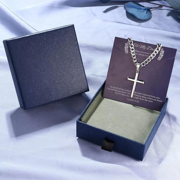 Silver Cross Necklace-ToShay.org