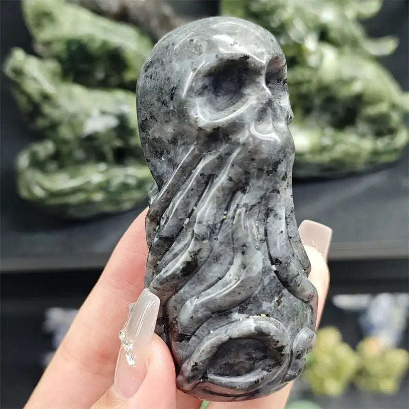 Grey Yooperlite Octopus Skull-ToShay.org