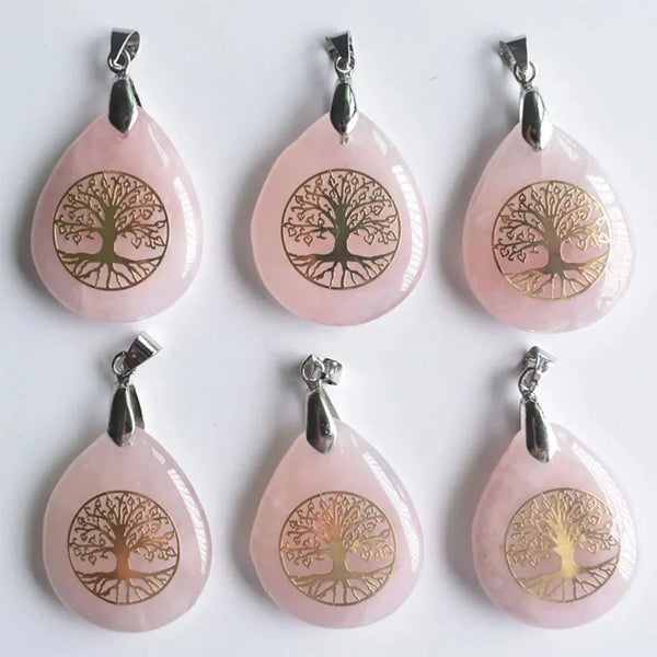 Mixed Crystal Tree Pendant-ToShay.org