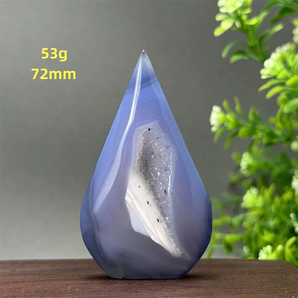 Blue Agate Geode Torch-ToShay.org