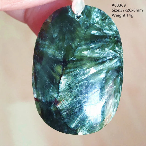 Green Seraphinite Pendant-ToShay.org
