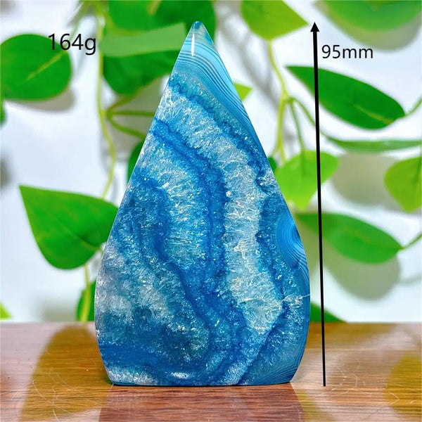Blue Silk Agate Flame-ToShay.org
